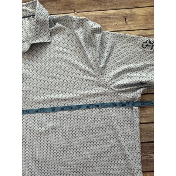 Johnnie-O Shirt Mens 2XL Blue PoloDiamond Pattern Golf Oceanside Country Club - Picture 4 of 8